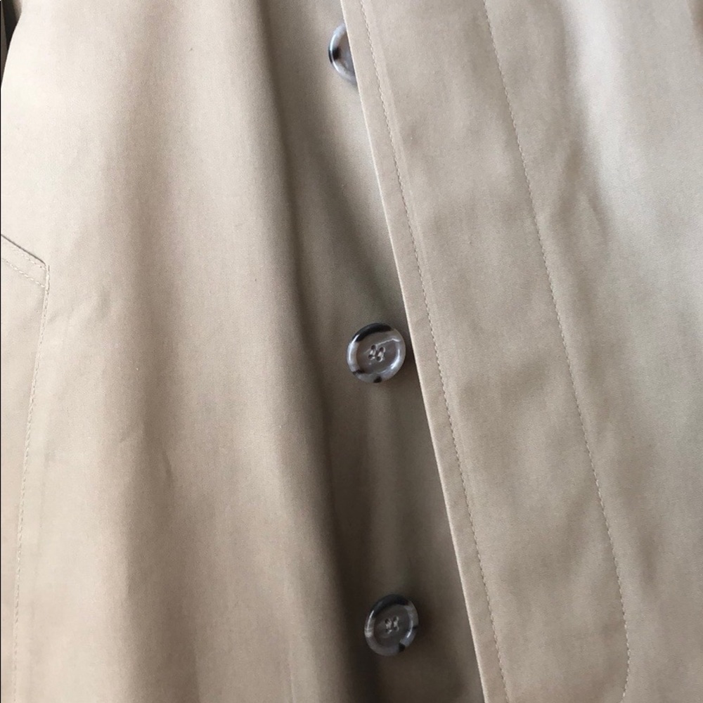LONDON FOG Classic Fit VTG "Made in U.S.A." Khaki/Tan Removable Liner Trench - Picture 4 of 8